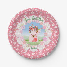 Maneki Neko Lucky Luna Party Paper Plate