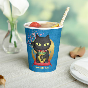 Maneki Neko Lucky Poilue Pappbecher