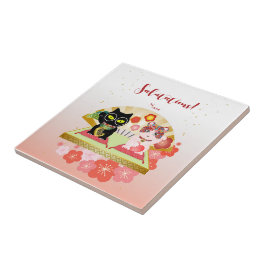 Maneki Neko Lucky Poiluna Fliese