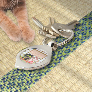 Maneki Neko Lucky Poiluna Metall Schlüsselanhänger