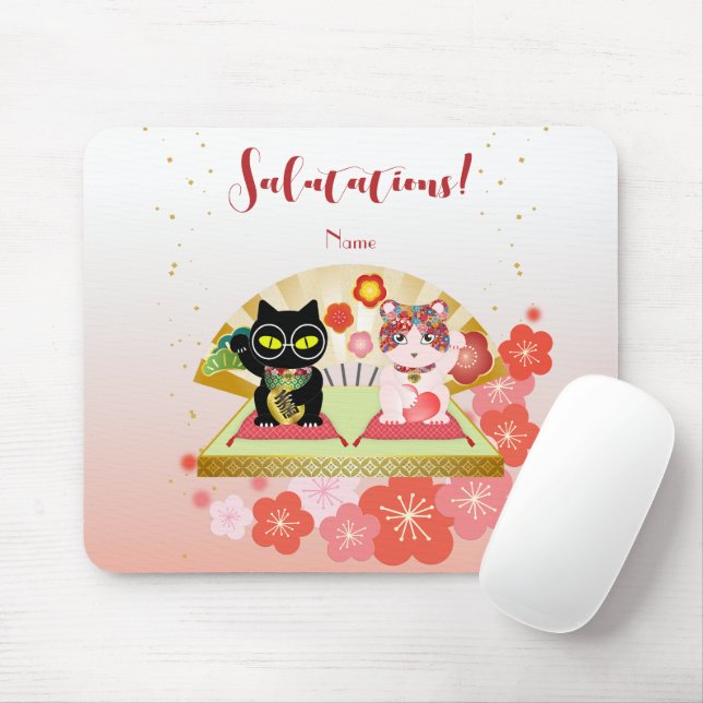 Maneki Neko Lucky Poiluna Mousepad (Mit Mouse)