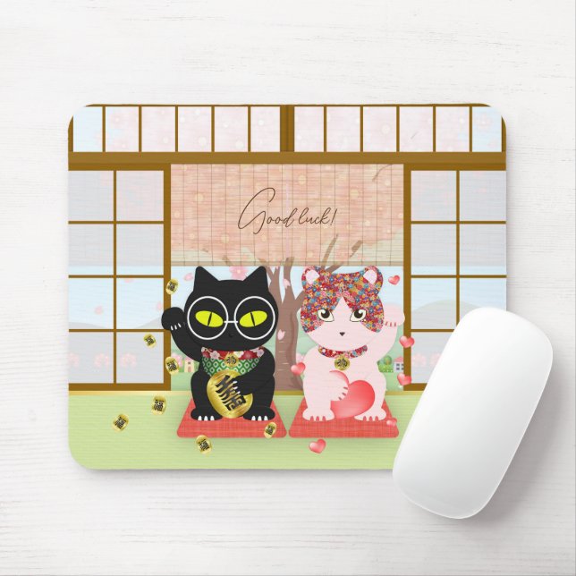 Maneki Neko Lucky Poiluna Mousepad (Mit Mouse)