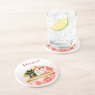 Maneki Neko Lucky Poiluna Sandstone Drink Getränkeuntersetzer