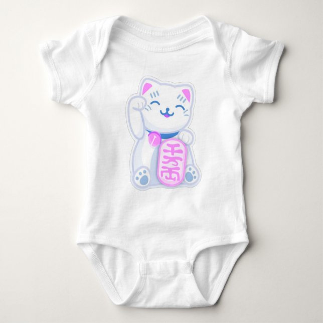 maneki neko Pastell Baby Strampler (Vorderseite)