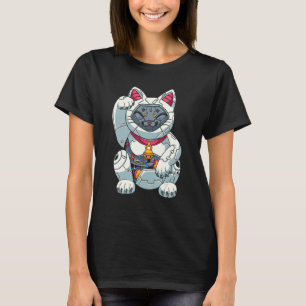 Maneki Neko Robot Chinesisch Japanisch Lucky Cat K T-Shirt