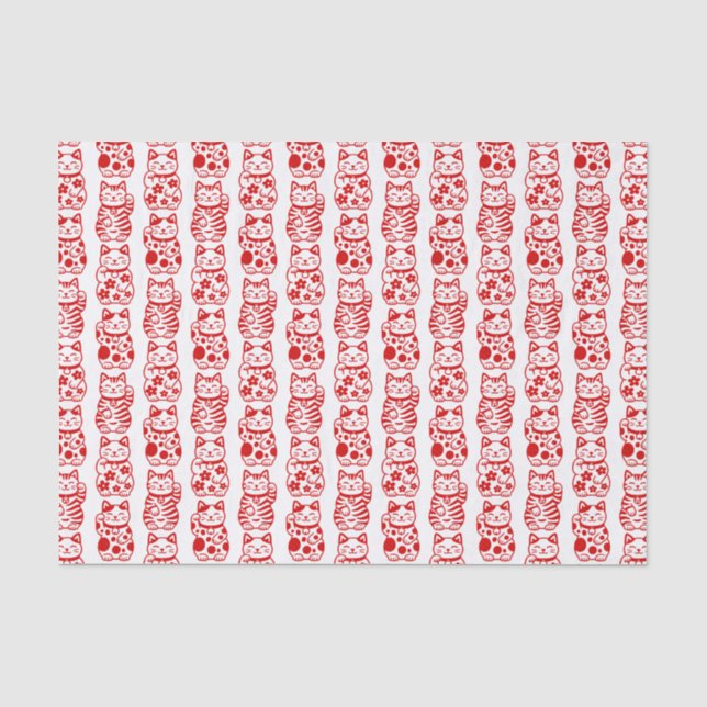 Maneki Neko Seidenpapier (Vorderseite)