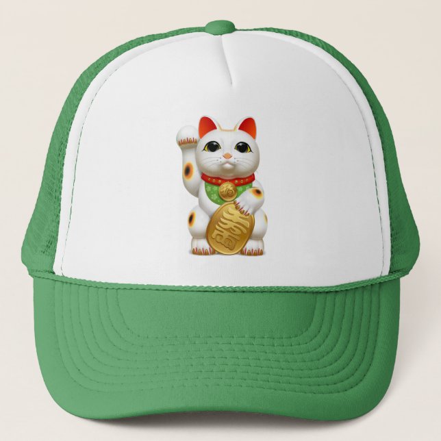 Maneki Neko Truckerkappe (Vorderseite)