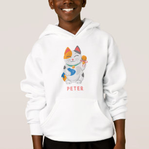 Maneki Neko White Chat, symbole de bonne chance