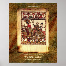 Manesse Codex Auszug mittelalterliche Ritter Kunst
