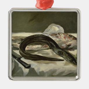 Manet Aal und rote Meeräsche, 1864 Silbernes Ornament