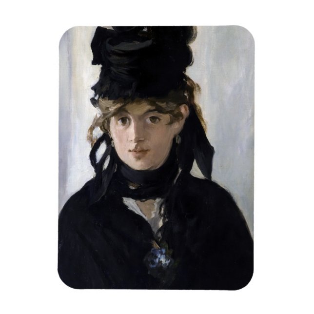 Manet - Berthe Morisot mit einem Blumenstrauß Magnet (Vertikal)