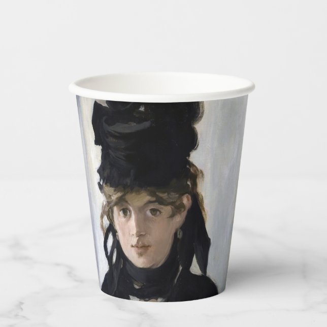 Manet - Berthe Morisot mit einem Blumenstrauß Pappbecher (Vorderseite)