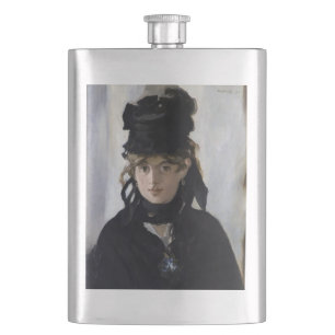 Manet - Berthe Morisot mit einem Veilchenstrauß Flachmann