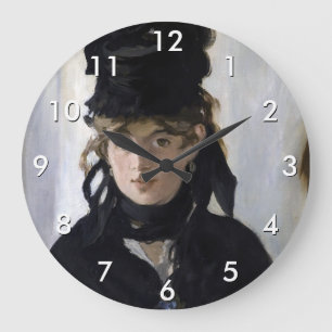Manet - Berthe Morisot mit einem Veilchenstrauß Große Wanduhr