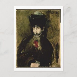 Manet Berthe Morisot Wearing a Veil, 1872 Postkarte