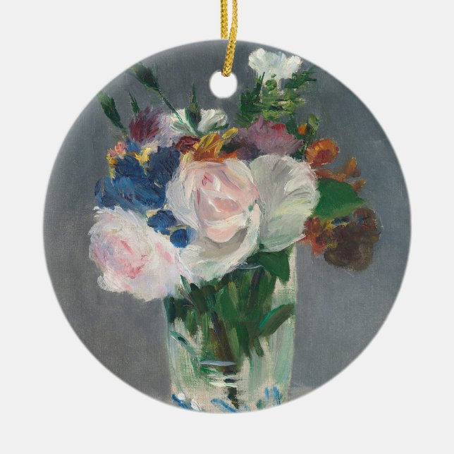 Manet | Blumen in einem Kristallvase, c.1882 Keramikornament (Vorne)
