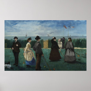 Manet - Croquet At Boulogne Poster