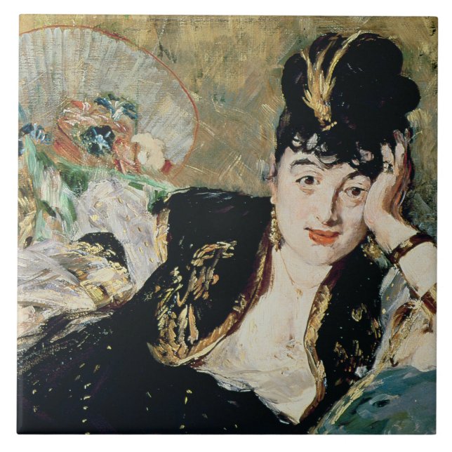 Manet | die Dame mit Fächern Fliese (Vorderseite)
