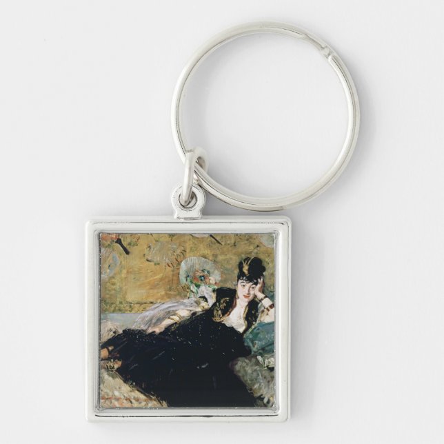 Manet | die Dame mit Fächern Schlüsselanhänger (Vorne)