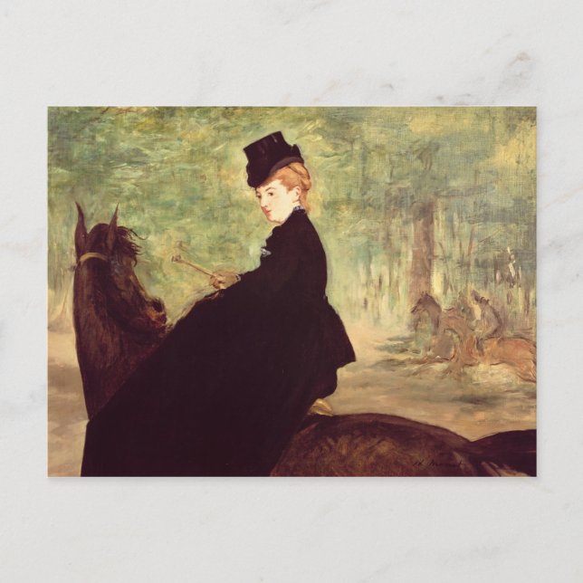 Manet | Die Horsefrau, 1875 Postkarte (Vorderseite)