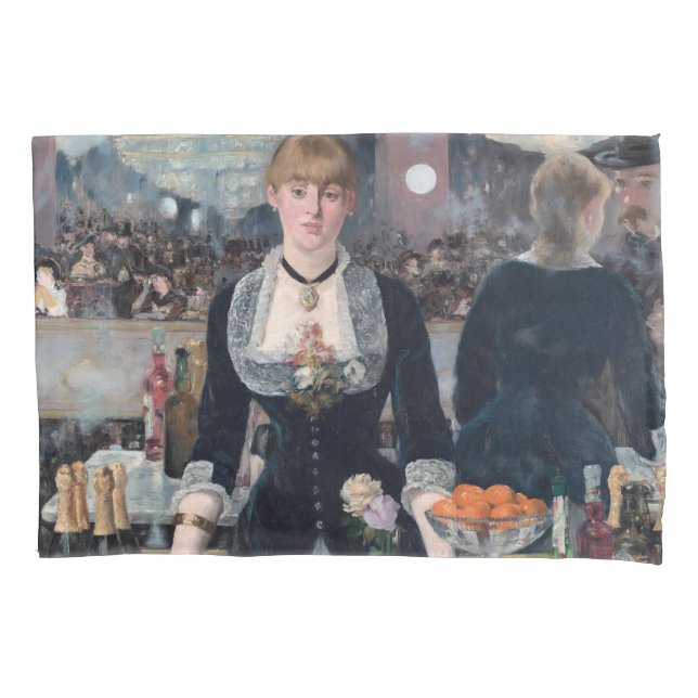 Manet - Eine Bar in den Folies-Bergere Kissenbezug (Vorderseite)