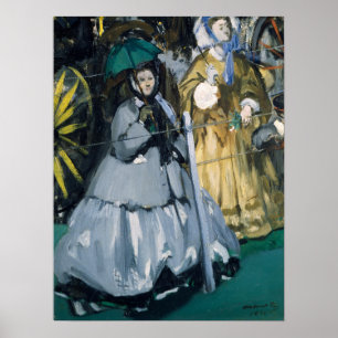 Manet - Frauen bei den Pferderennen Poster