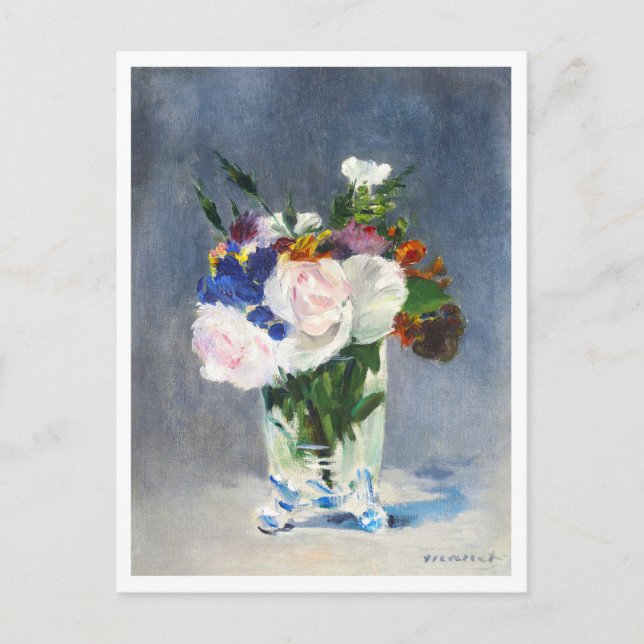 Manet-Gemälde eines Blumenstraußes Postkarte (Vorderseite)