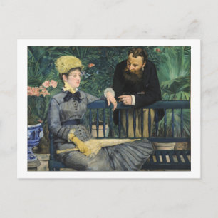 Manet im Gewächshaus Postkarte