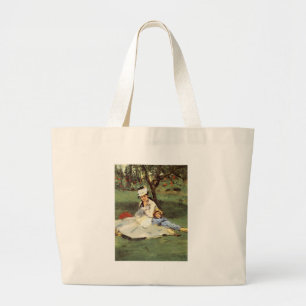 Manet Impressionist French Family Garden Malerei Jumbo Stoffbeutel