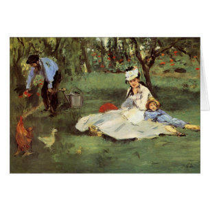 Manet Impressionniste Français Famille Jardin Pein