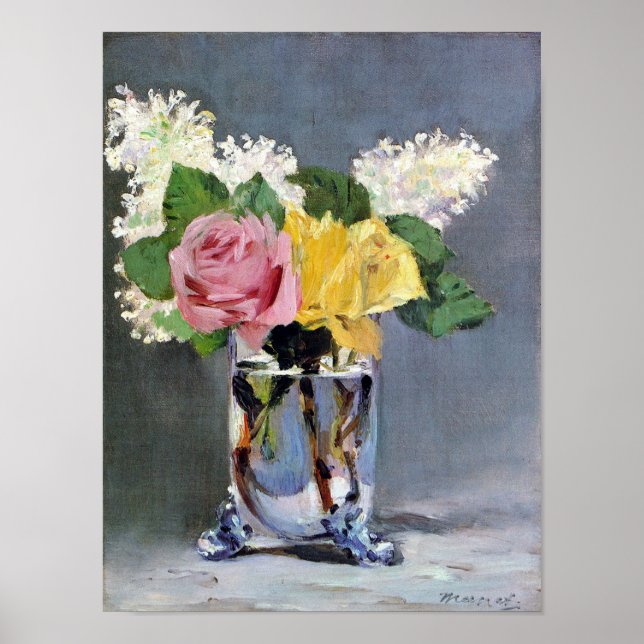 Manet Lilacs und Rose Kunstdrucke Poster (Vorne)