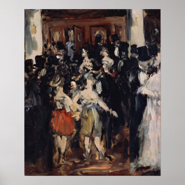 Manet - Maskierter Ball an der Oper Poster (Vorne)