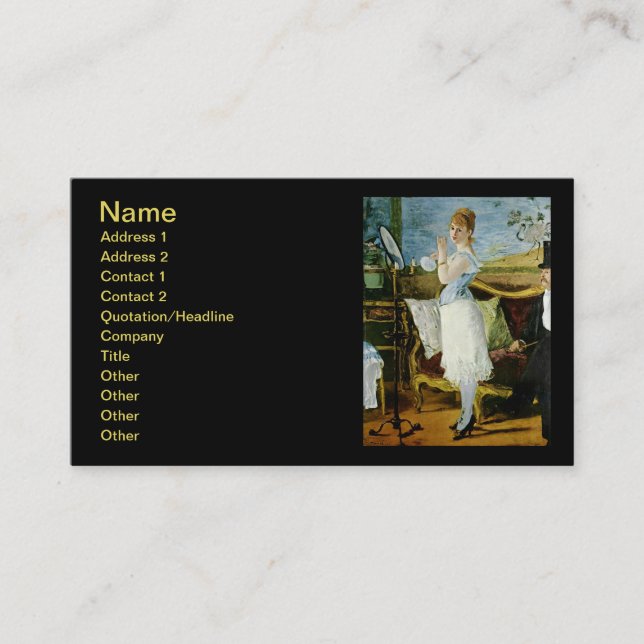 Manet Nana Fine Art Visitenkarte (Vorderseite)