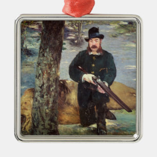 Manet Pertuiset, Löwe-Jäger, 1881 Silbernes Ornament
