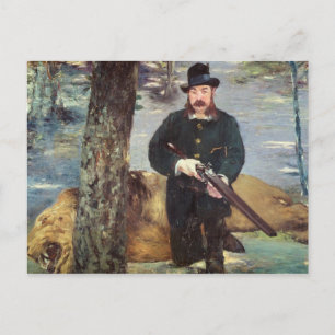 Manet   Pertuiset, Löwenjäger, 1881 Postkarte