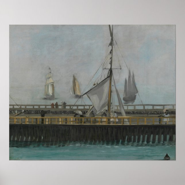 Manet - Pier in Boulogne Poster (Vorne)