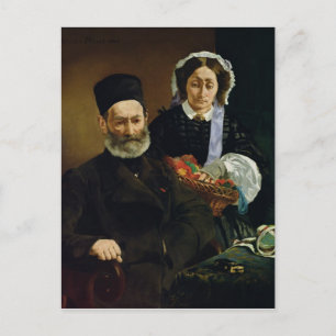 Manet Portrait von M und Frau Auguste Manet Postkarte