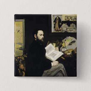 Manet   Porträt von Emile Zola 1868 Button
