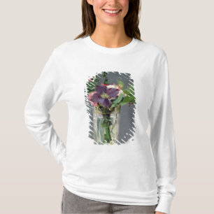 Manet Rosa und Clematis in einem KristallVase, T-Shirt