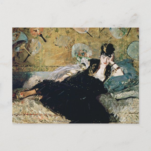 Manet The Lady with Fans Postkarte (Vorderseite)