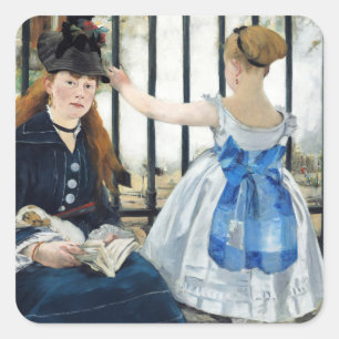 Manet the Railstopers Quadratischer Aufkleber