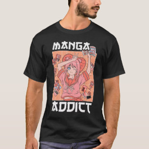 Manga Addict Japanisch Anime Lover Japan Kawaii Ot T-Shirt