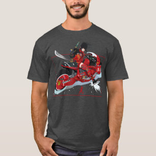 Manga Anime Samurai Ästhetik Japanischer Krieger R T-Shirt