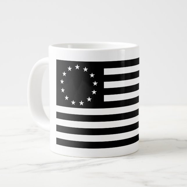 Manga, Betsy Ross Flag oder Circle American Flag Jumbo-Tasse (Vorderseite Links)