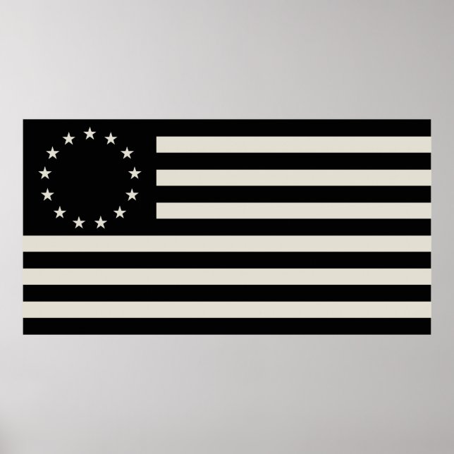 Manga, Betsy Ross Flag oder Circle American Flag Poster (Vorne)