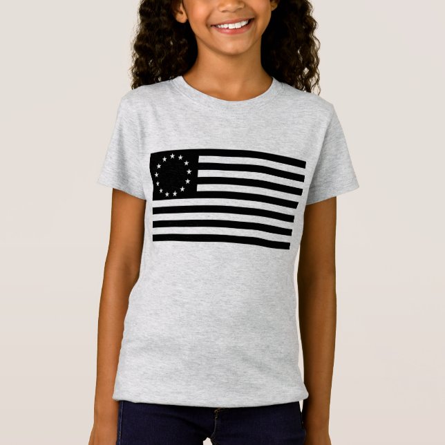 Manga, Betsy Ross Flag oder Circle American Flag T-Shirt (Vorderseite)