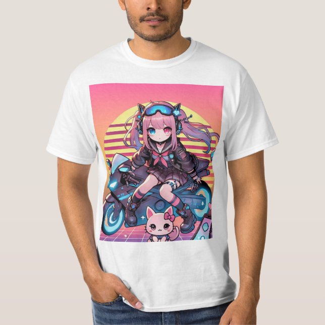 Manga Biker T-Shirt (Vorderseite)