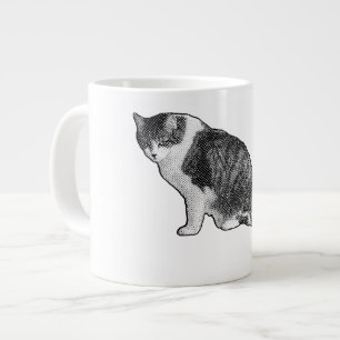 Manga Dot Cat bringt spielerische Stimmung in den  Jumbo-Tasse