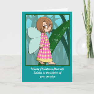 Manga Feen, Ginghammädchen Feiertagskarte
