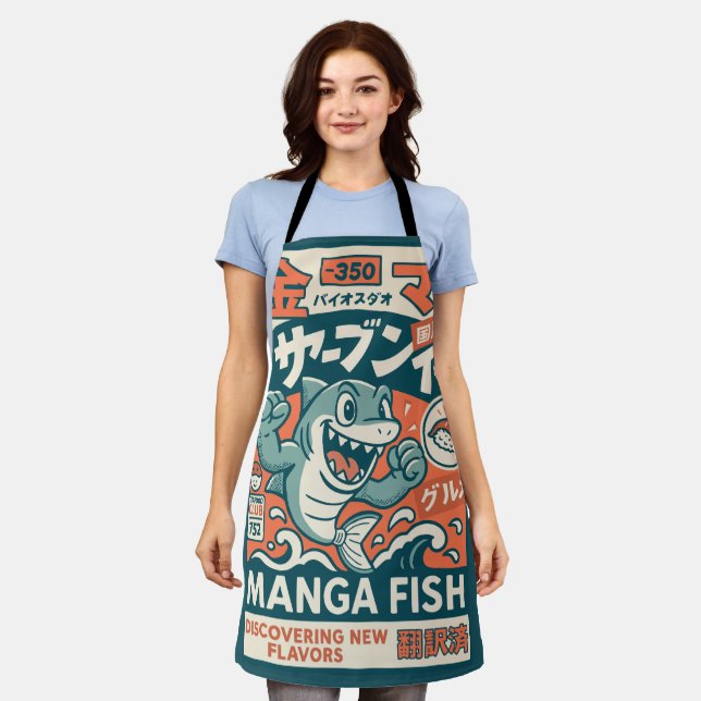 Manga-Fisch Schürze (Getragen)